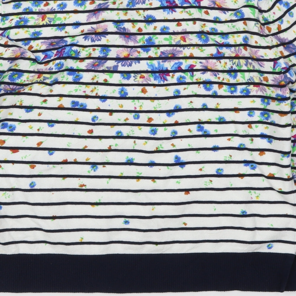 Oasis Womens Multicoloured Striped  Pullover Jumper Size L  - Floral