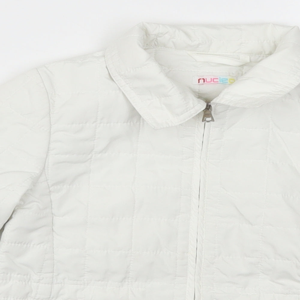Nucleo Girls White   Quilted Coat Size 6 Years