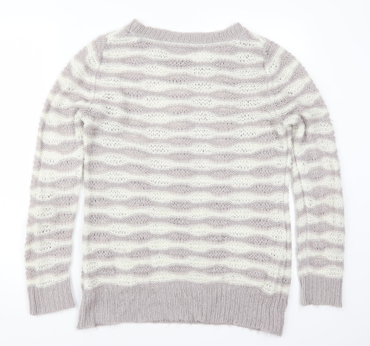 George Womens Purple Striped Knit Pullover Jumper Size 12