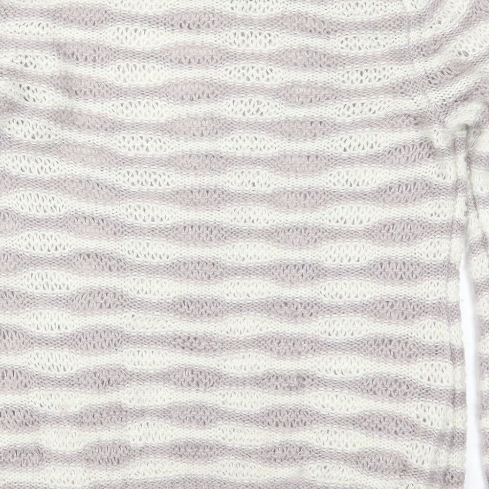 George Womens Purple Striped Knit Pullover Jumper Size 12