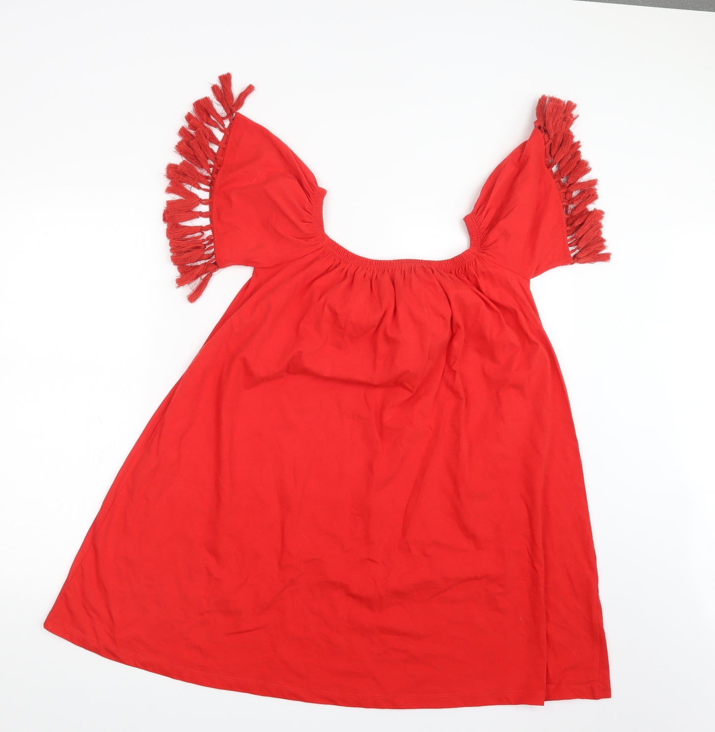 ASOS Womens Red   Basic T-Shirt Size 8  - Long