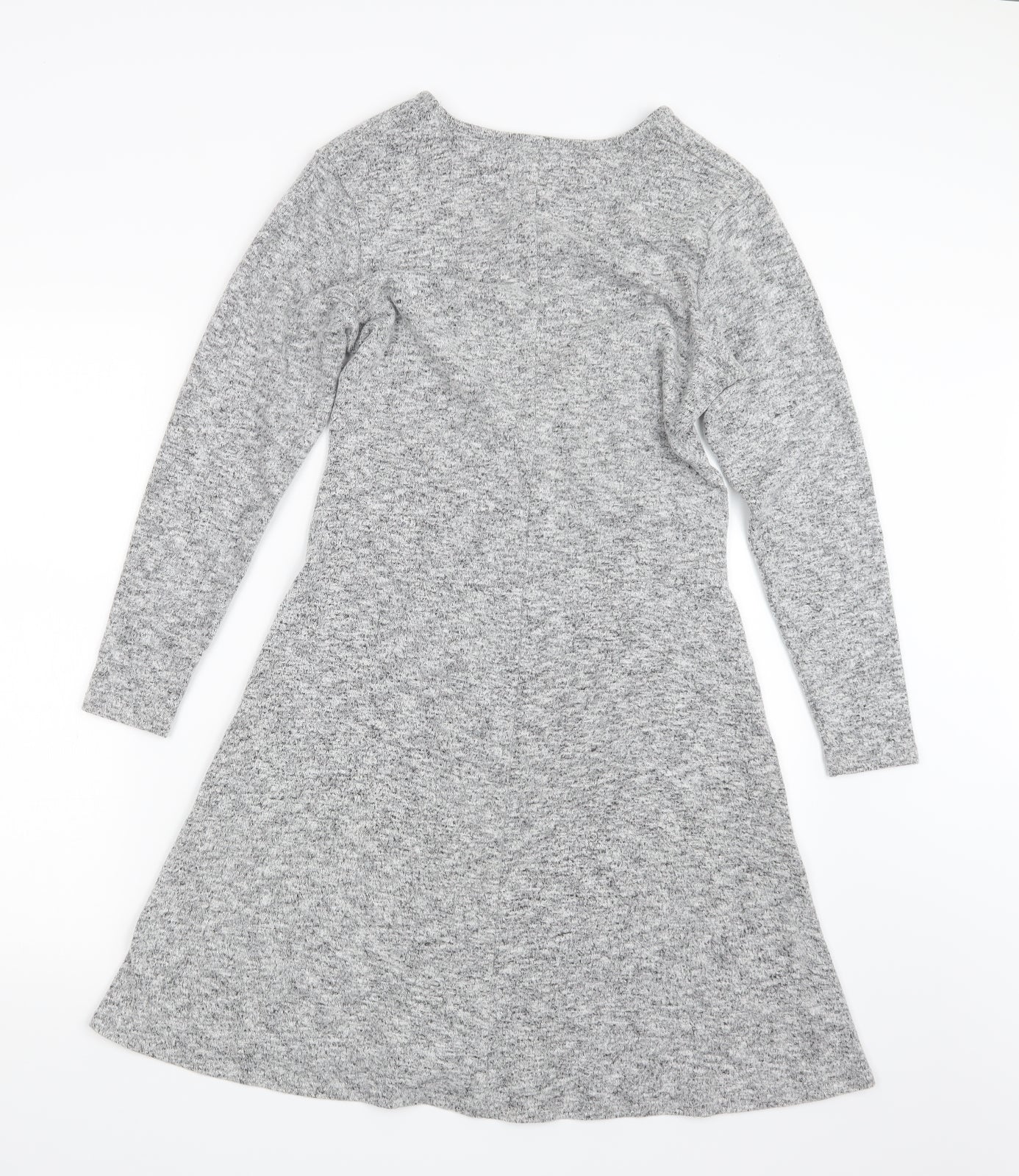 Dorothy Perkins Womens Grey  Knit Jumper Dress  Size 12