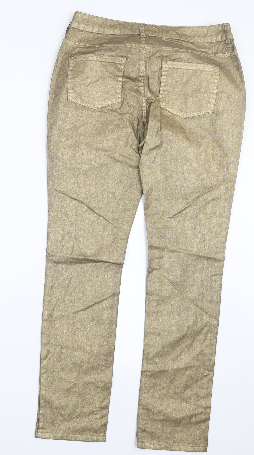 George Womens Gold   Straight Jeans Size 12 L30 in