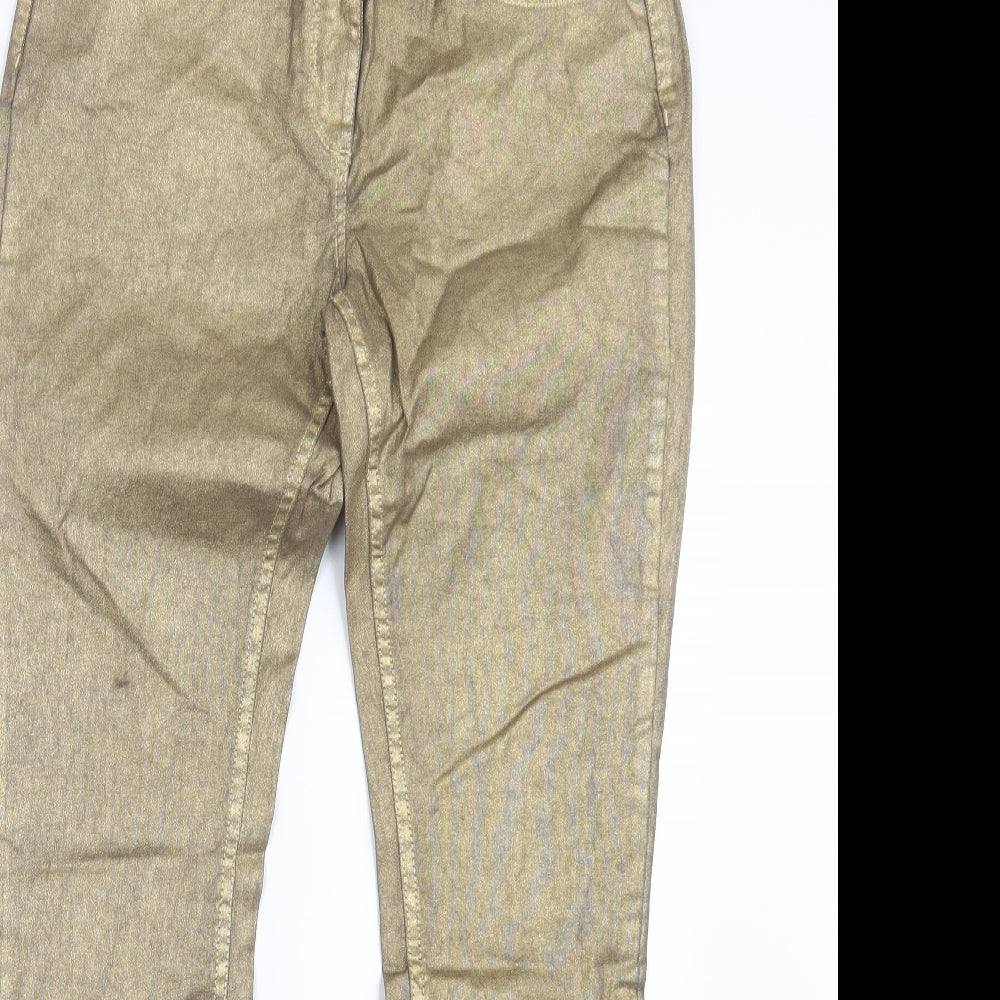 George Womens Gold   Straight Jeans Size 12 L30 in