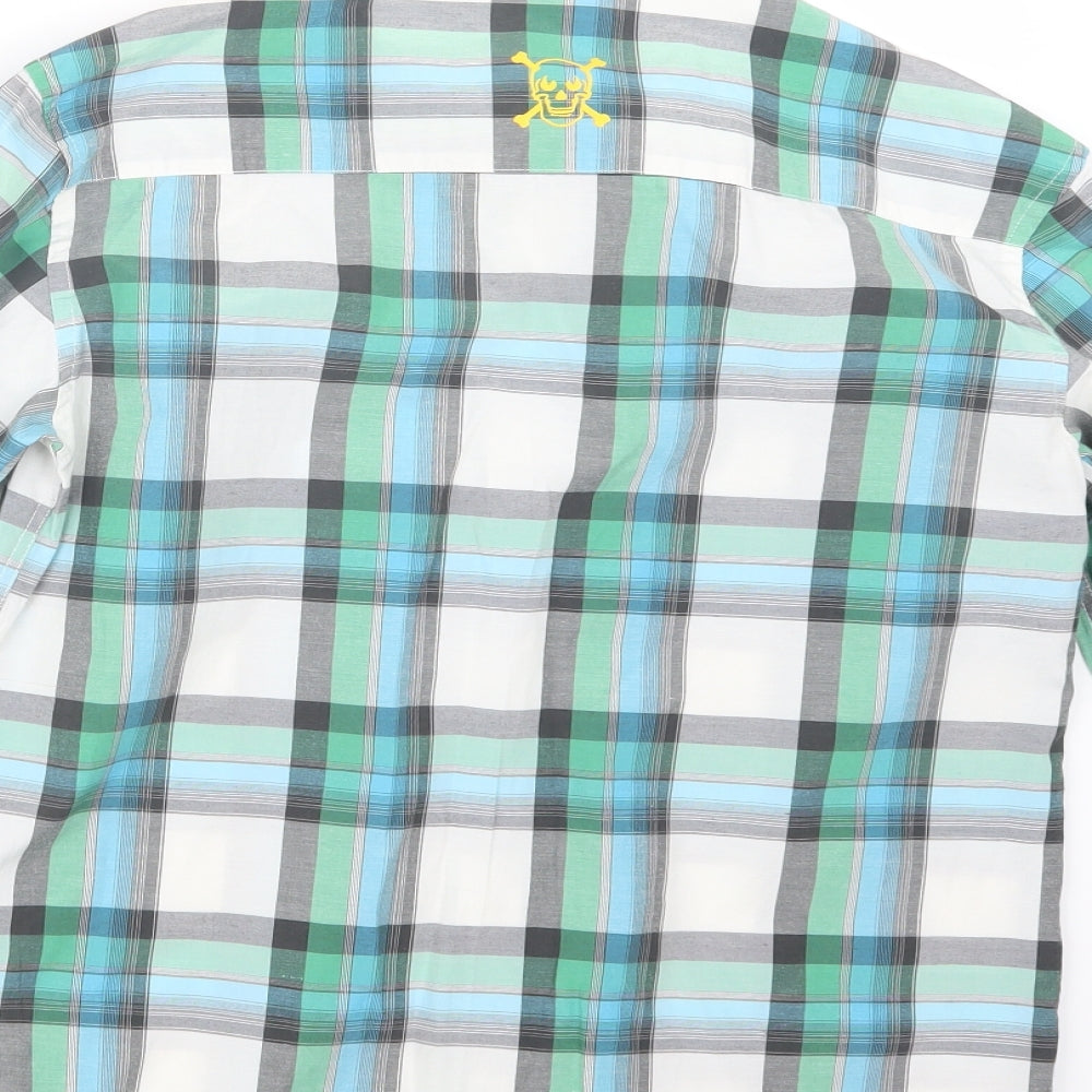 No Fear Boys Blue Check  Basic Button-Up Size 13 Years