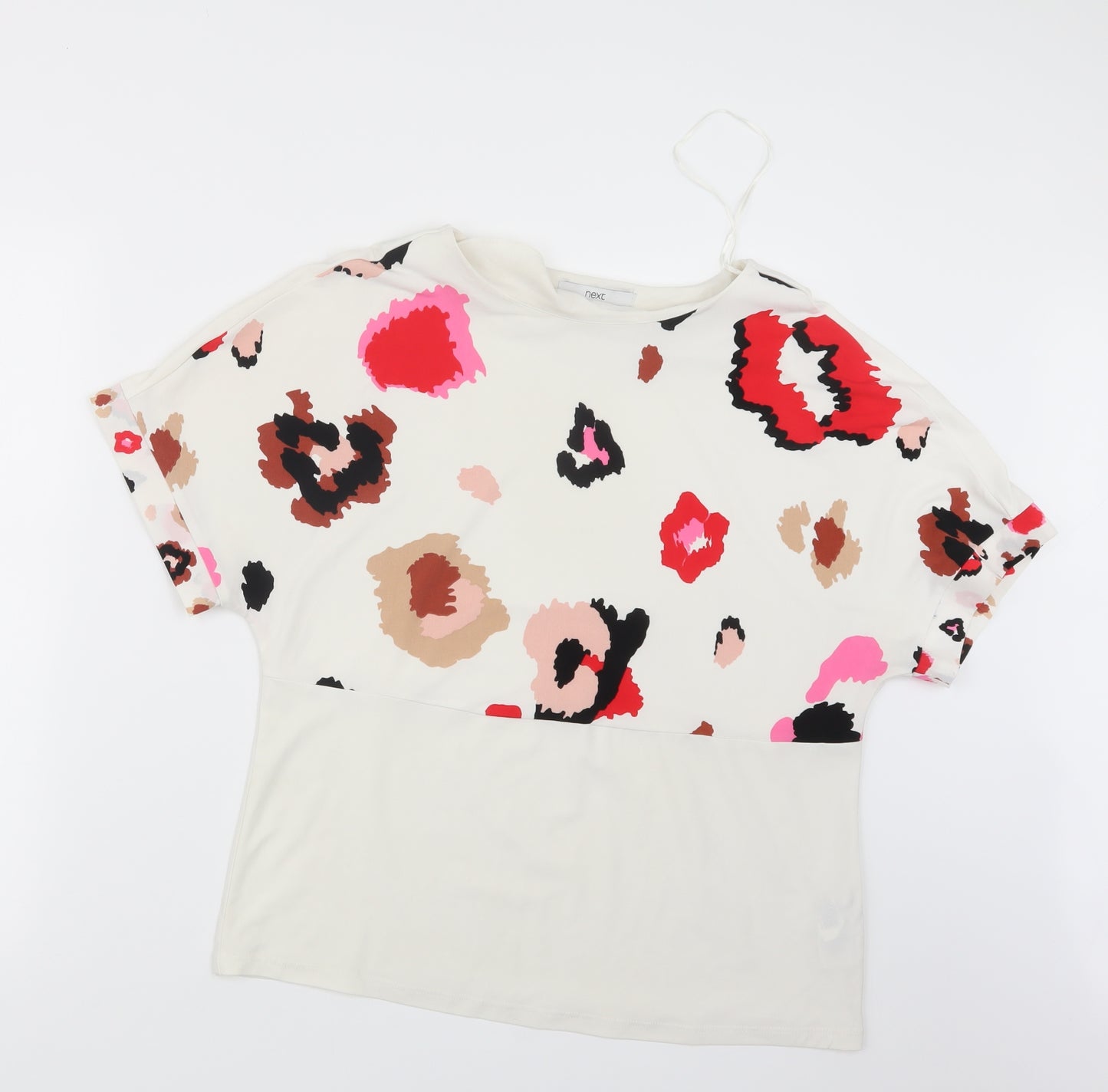NEXT Womens White Floral  Basic Blouse Size 10