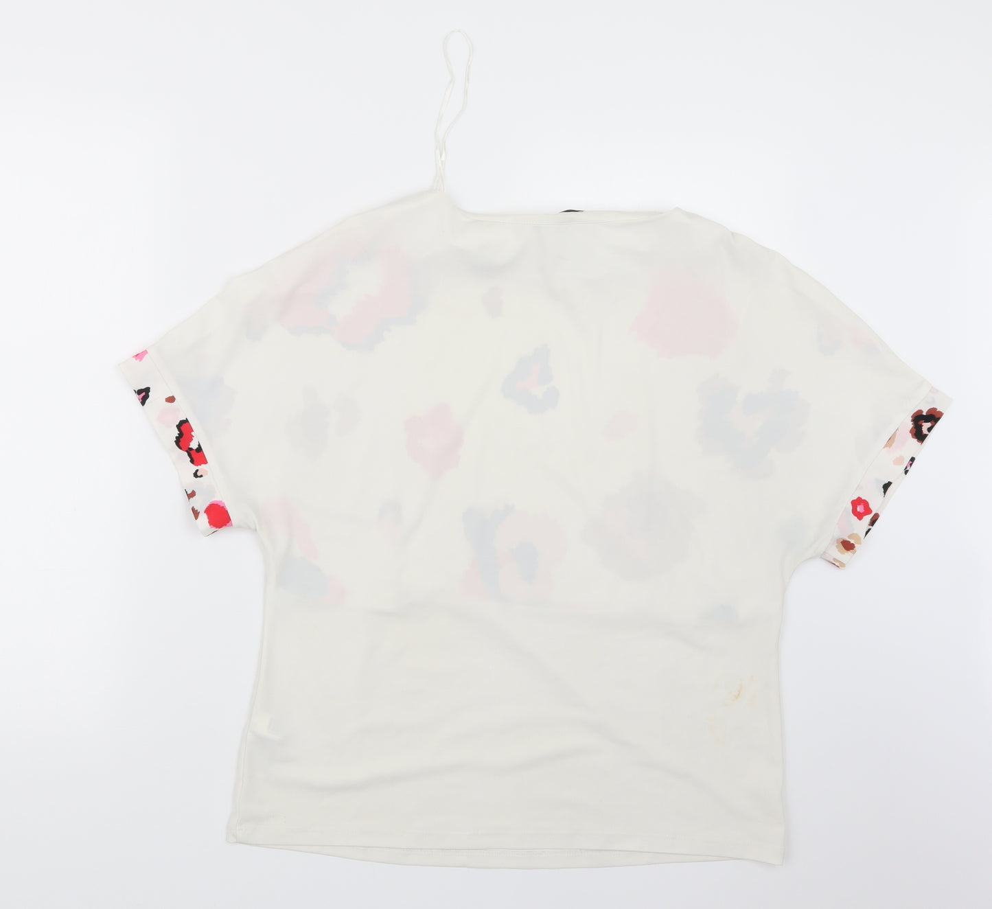 NEXT Womens White Floral  Basic Blouse Size 10