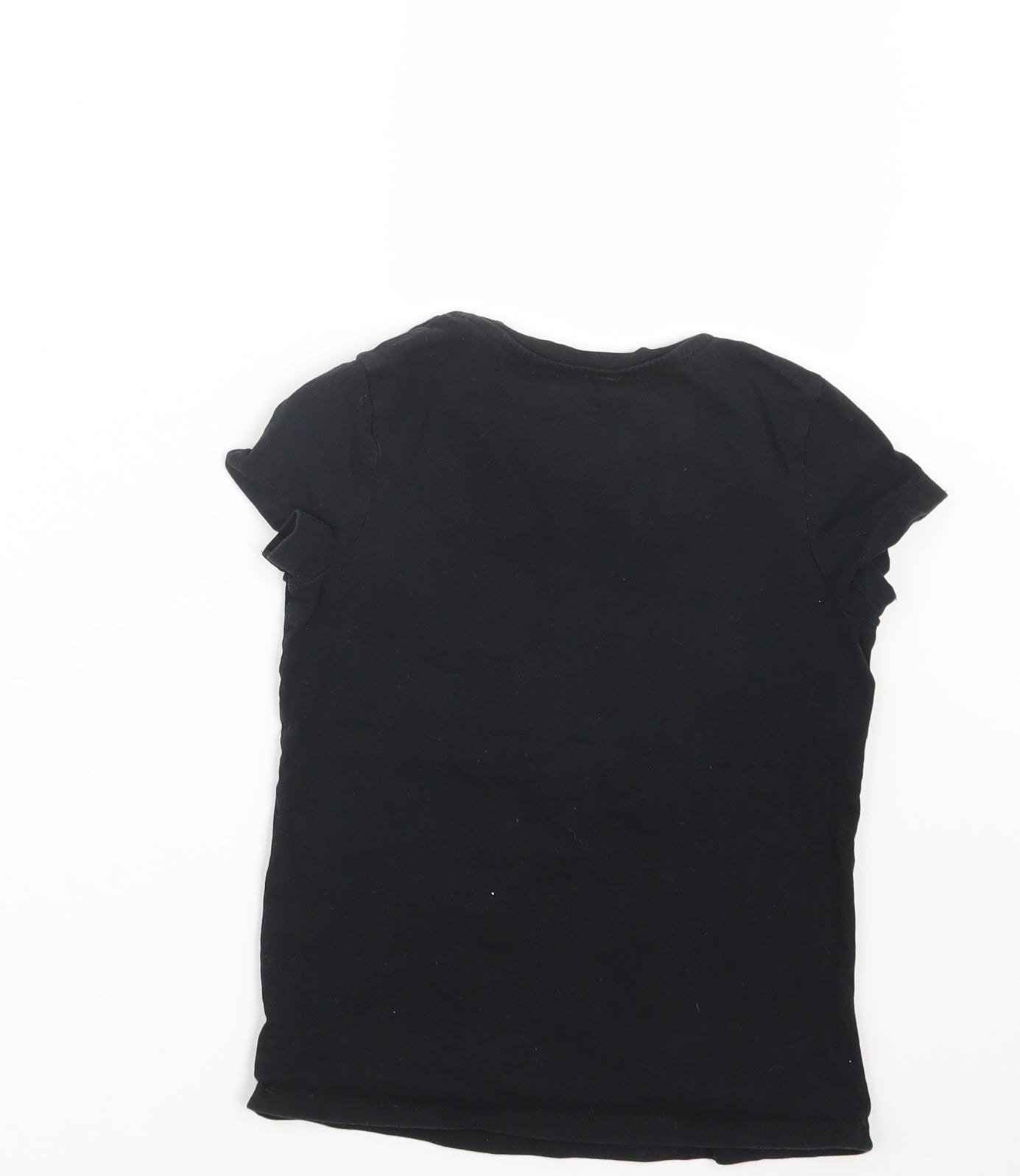 George Girls Black   Basic T-Shirt Size 7-8 Years