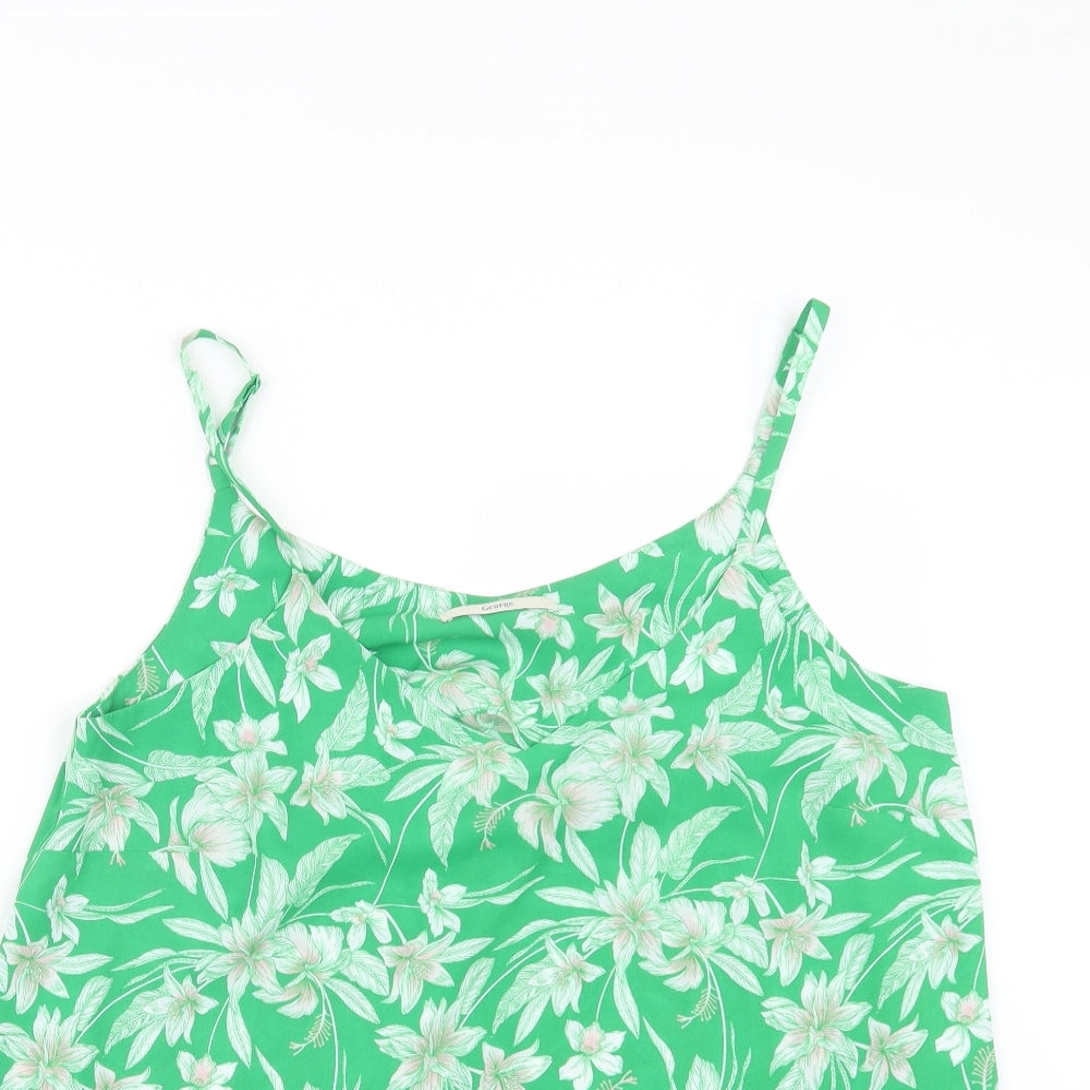 George Womens Green Geometric  Camisole Blouse Size 14