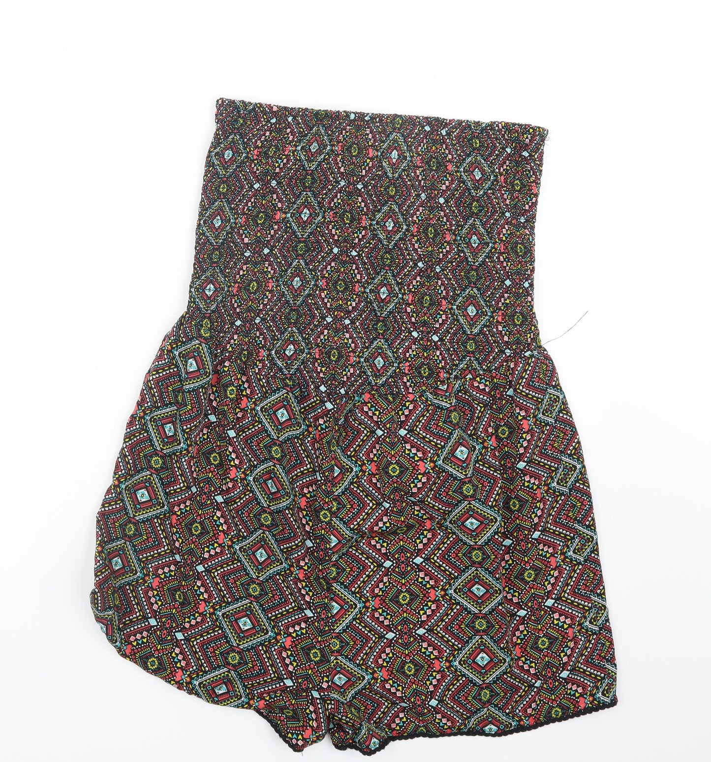 Primark Womens Black Geometric  Playsuit One-Piece Size 16
