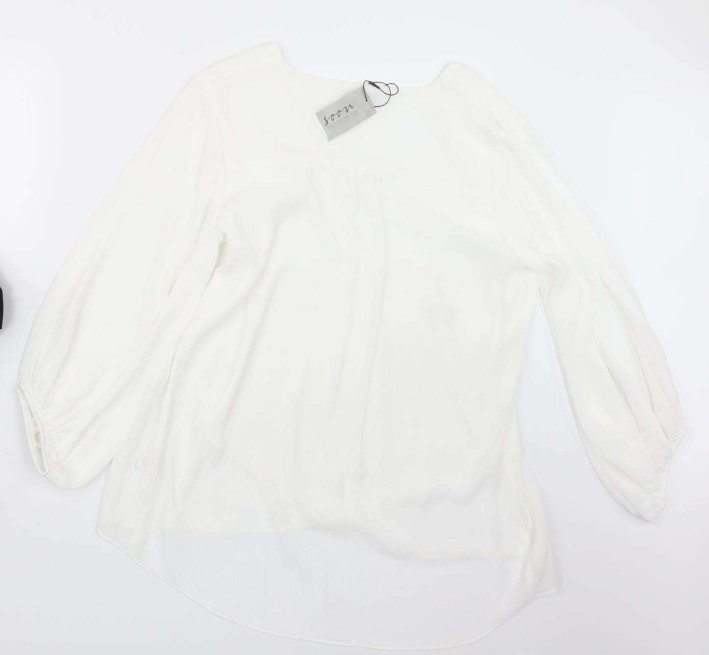 Soon Womens White   Basic Blouse Size 14