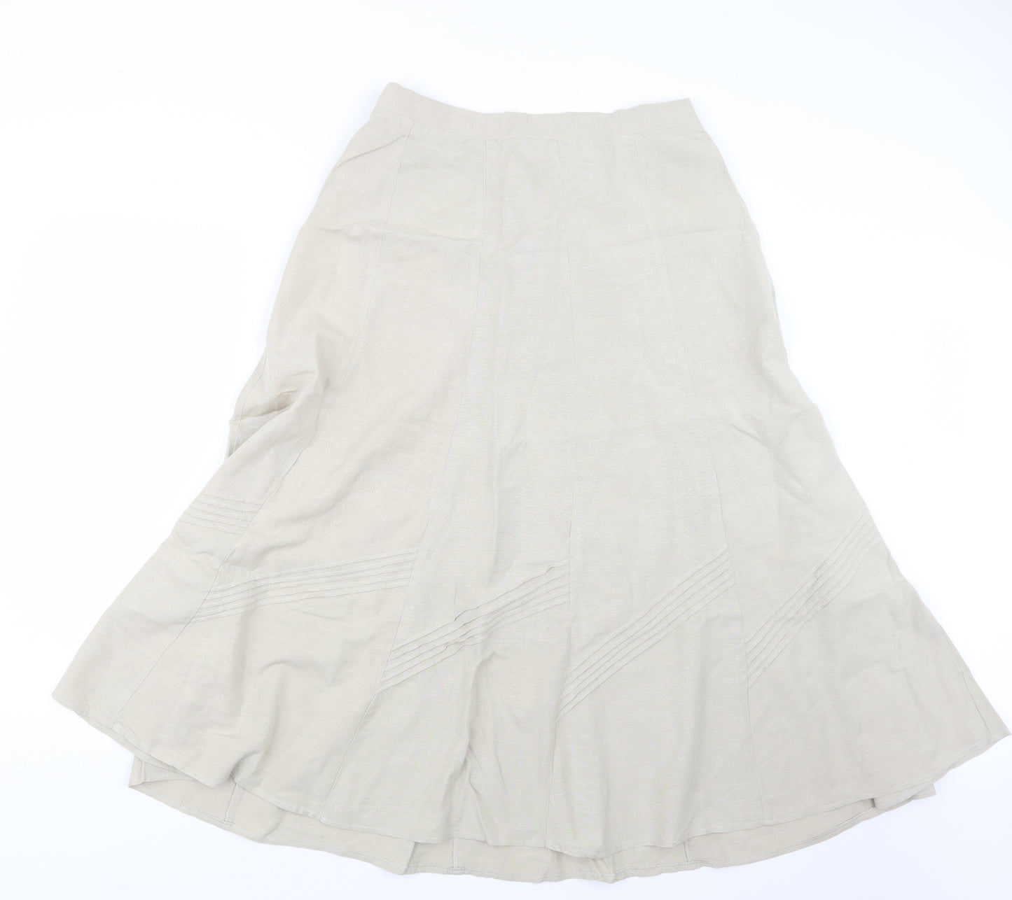 Julipa Womens Beige   A-Line Skirt Size 14