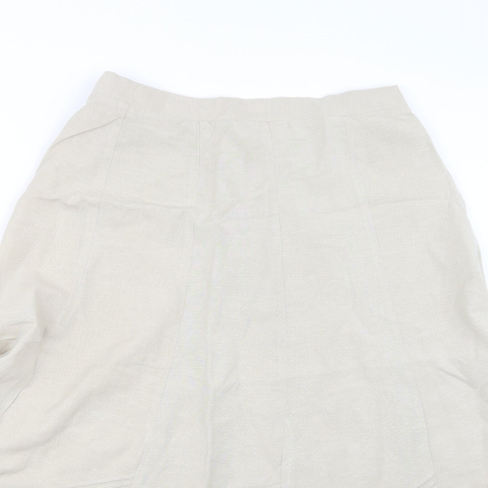 Julipa Womens Beige   A-Line Skirt Size 14