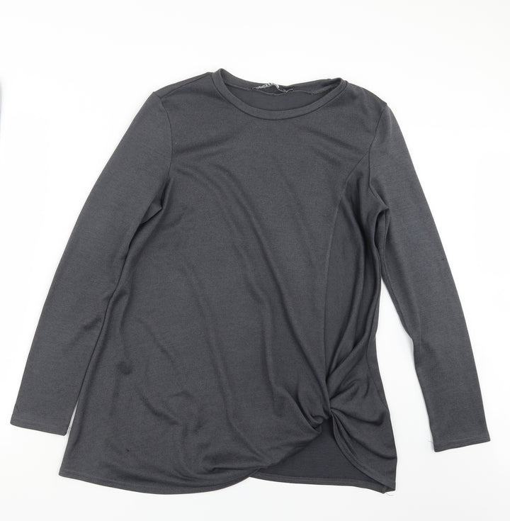 Yoins Womens Grey   Basic T-Shirt Size M