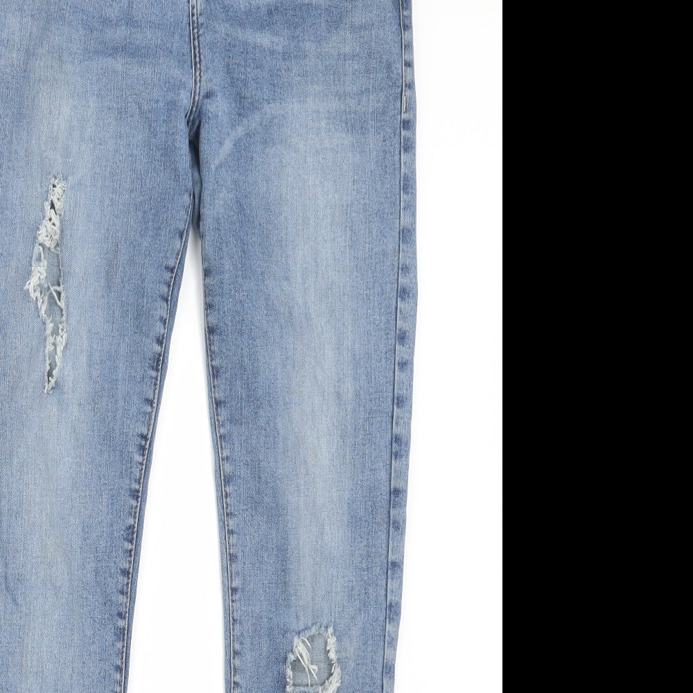 River Island Womens Blue  Denim Straight Jeans Size 16 L29 in