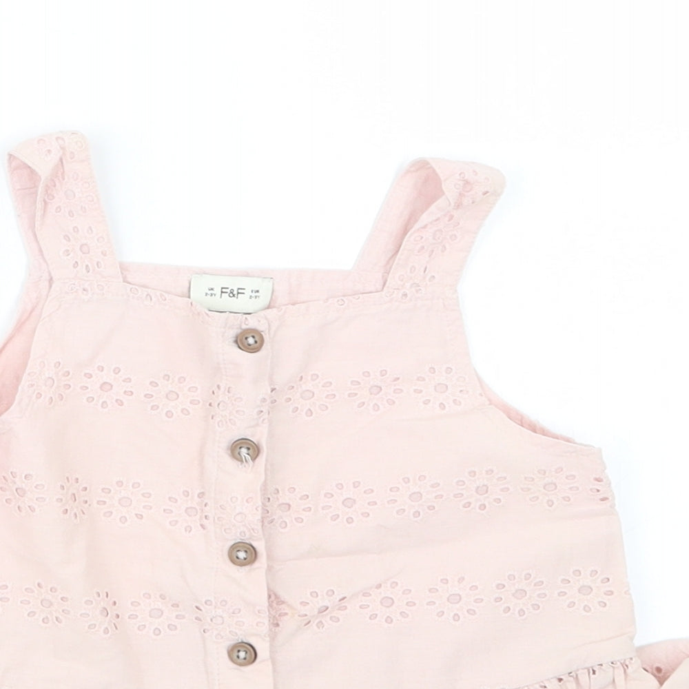 F&F Girls Pink   Basic Blouse Size 2-3 Years
