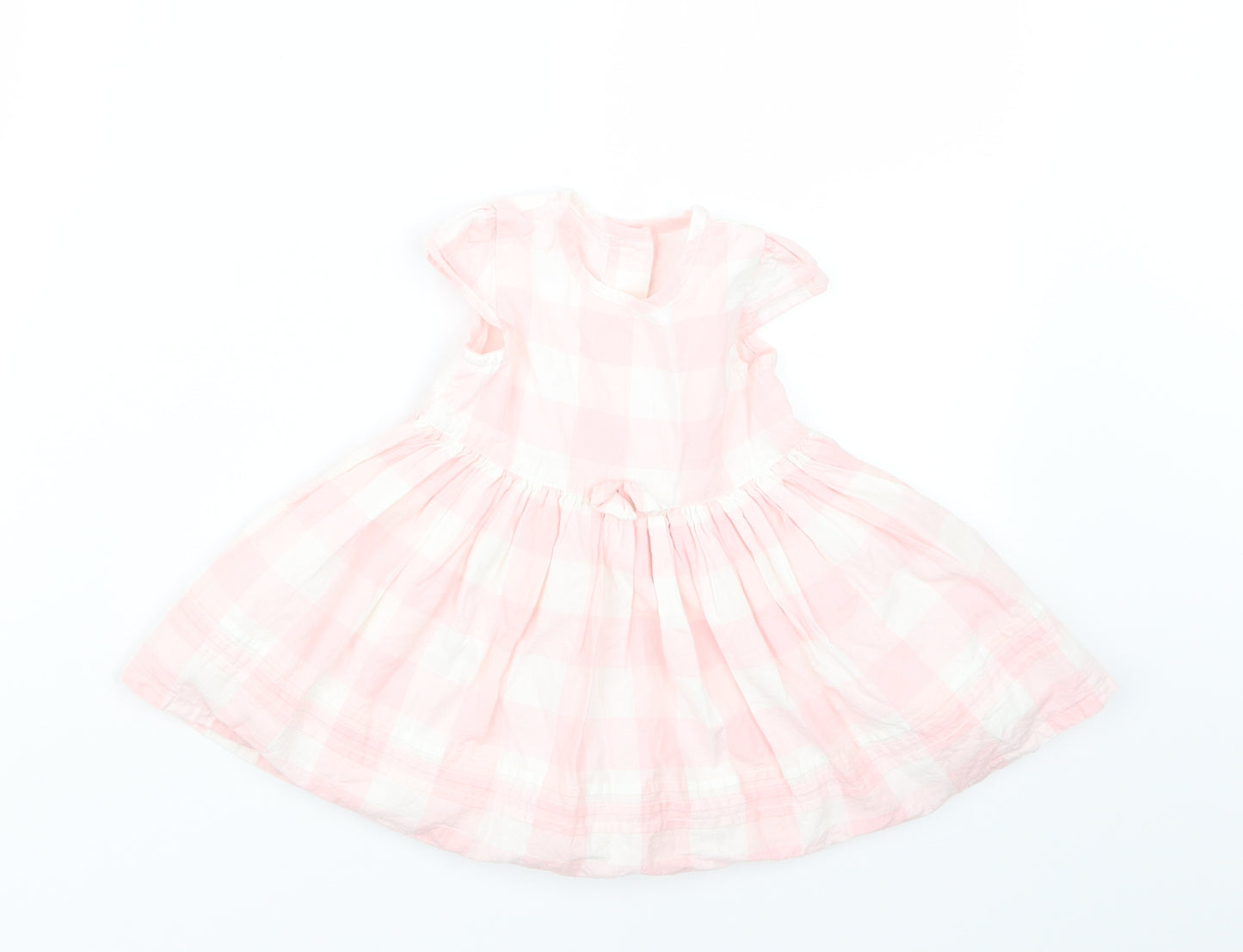 George Girls Pink Check  A-Line  Size 0-3 Months
