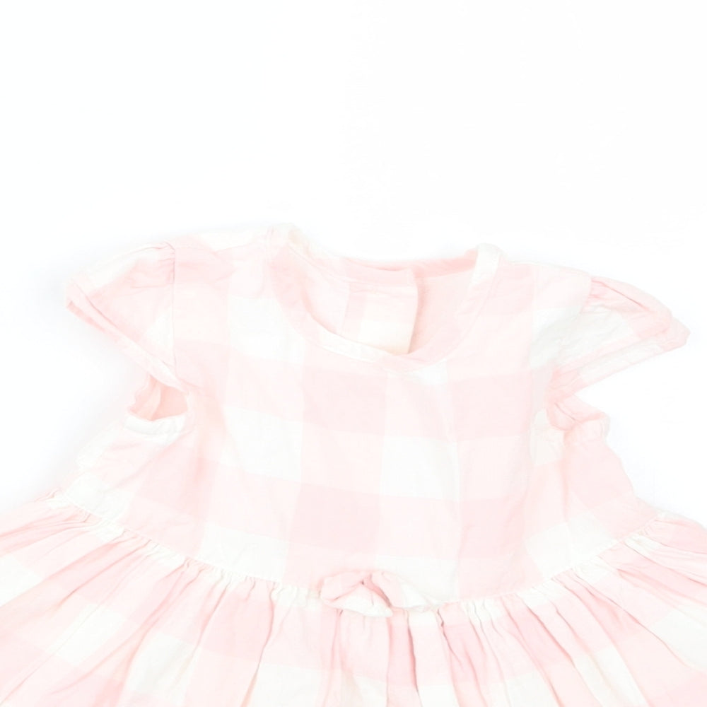 George Girls Pink Check  A-Line  Size 0-3 Months