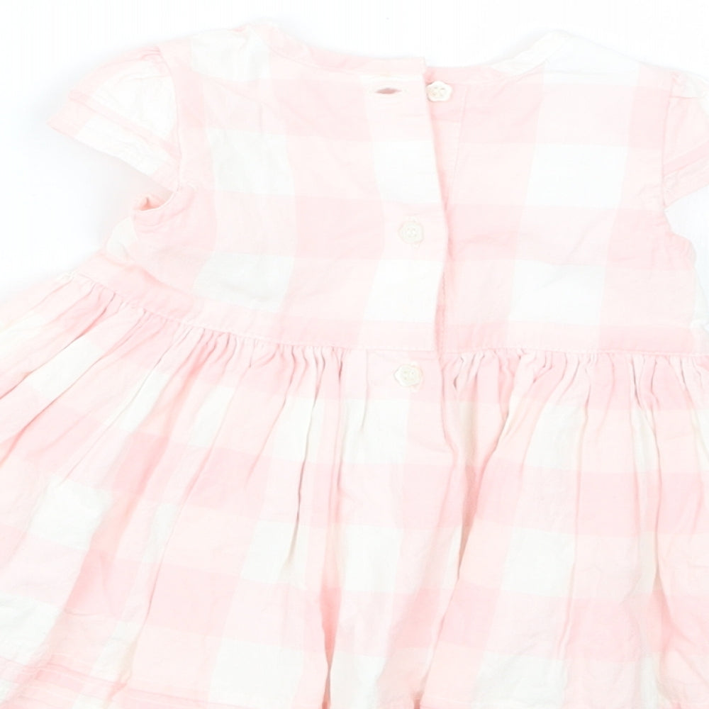 George Girls Pink Check  A-Line  Size 0-3 Months