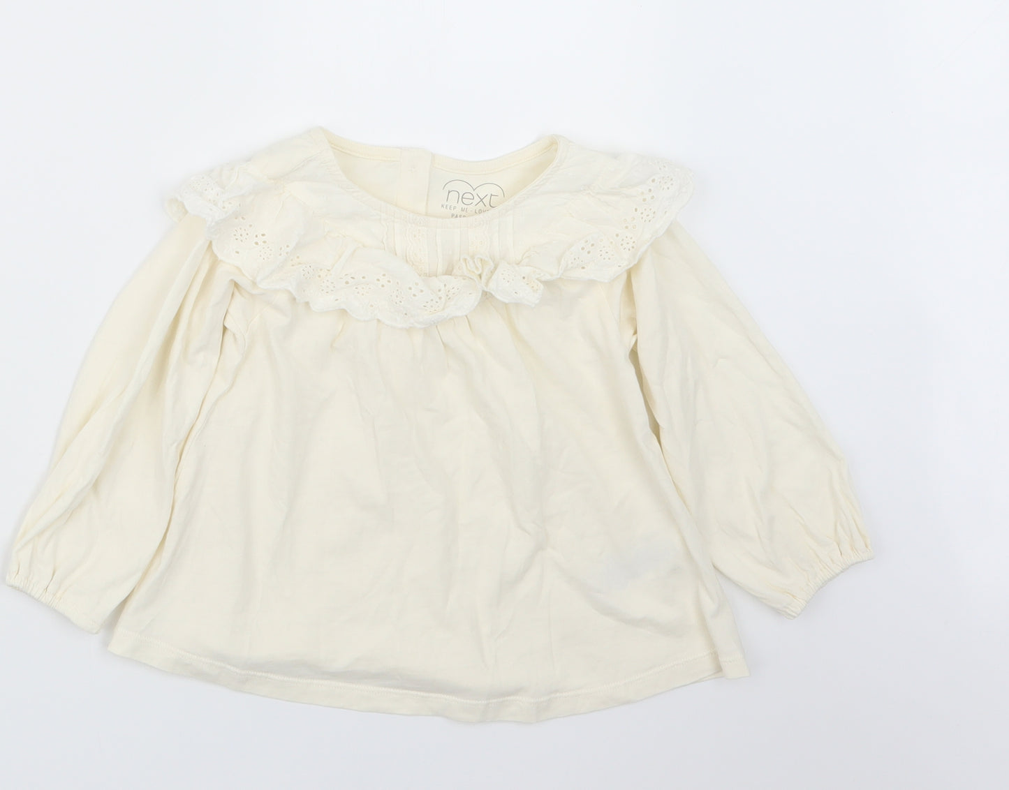 NEXT Girls Ivory   Basic T-Shirt Size 2-3 Years