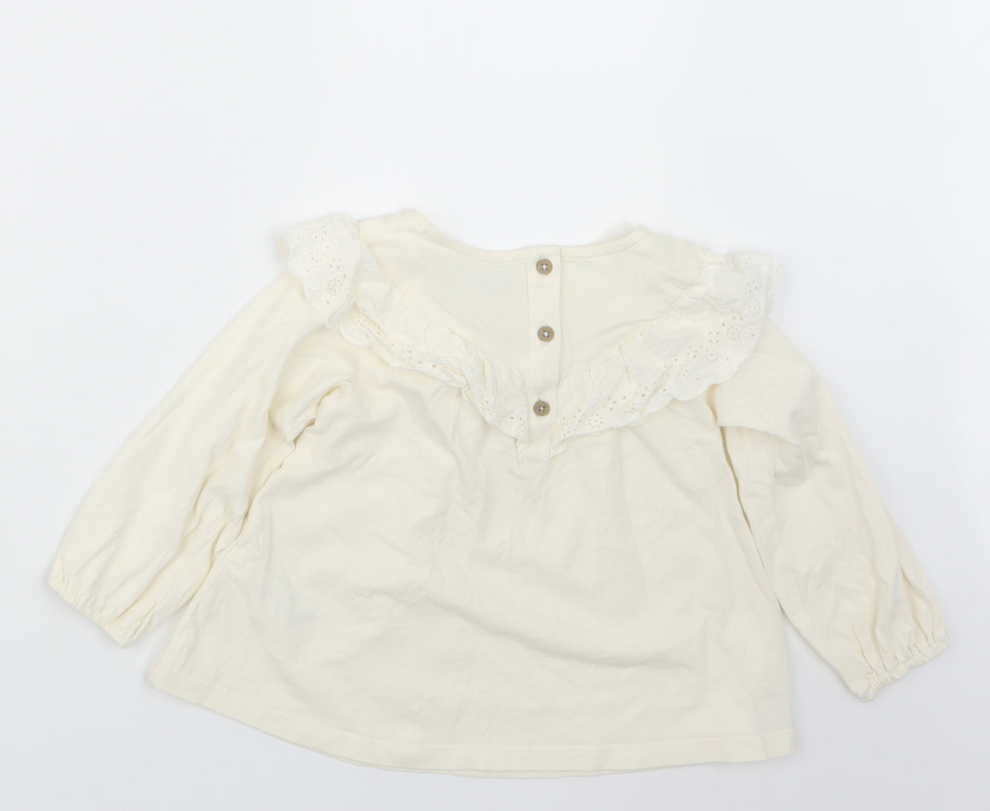 NEXT Girls Ivory   Basic T-Shirt Size 2-3 Years