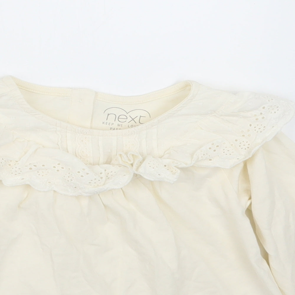 NEXT Girls Ivory   Basic T-Shirt Size 2-3 Years