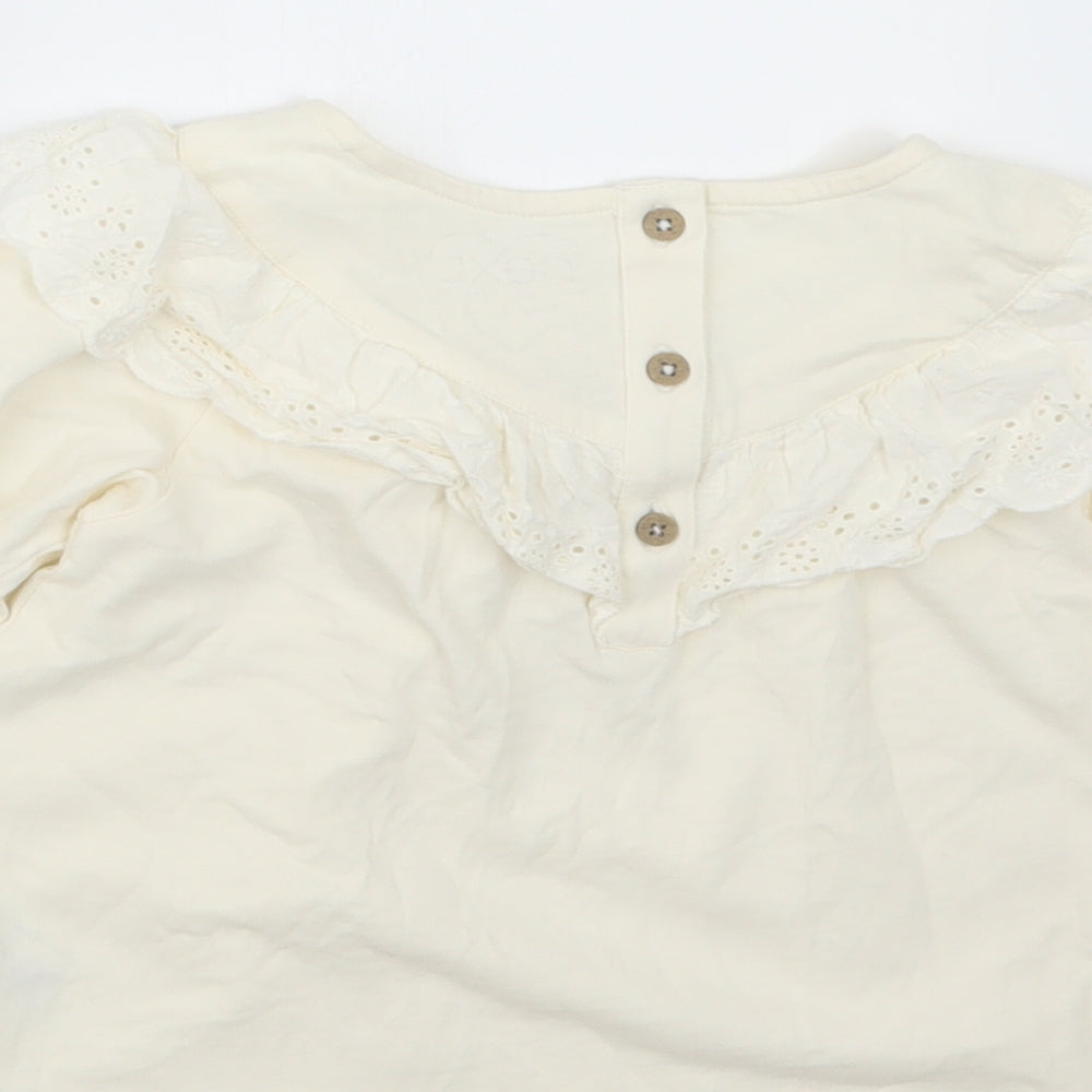 NEXT Girls Ivory   Basic T-Shirt Size 2-3 Years
