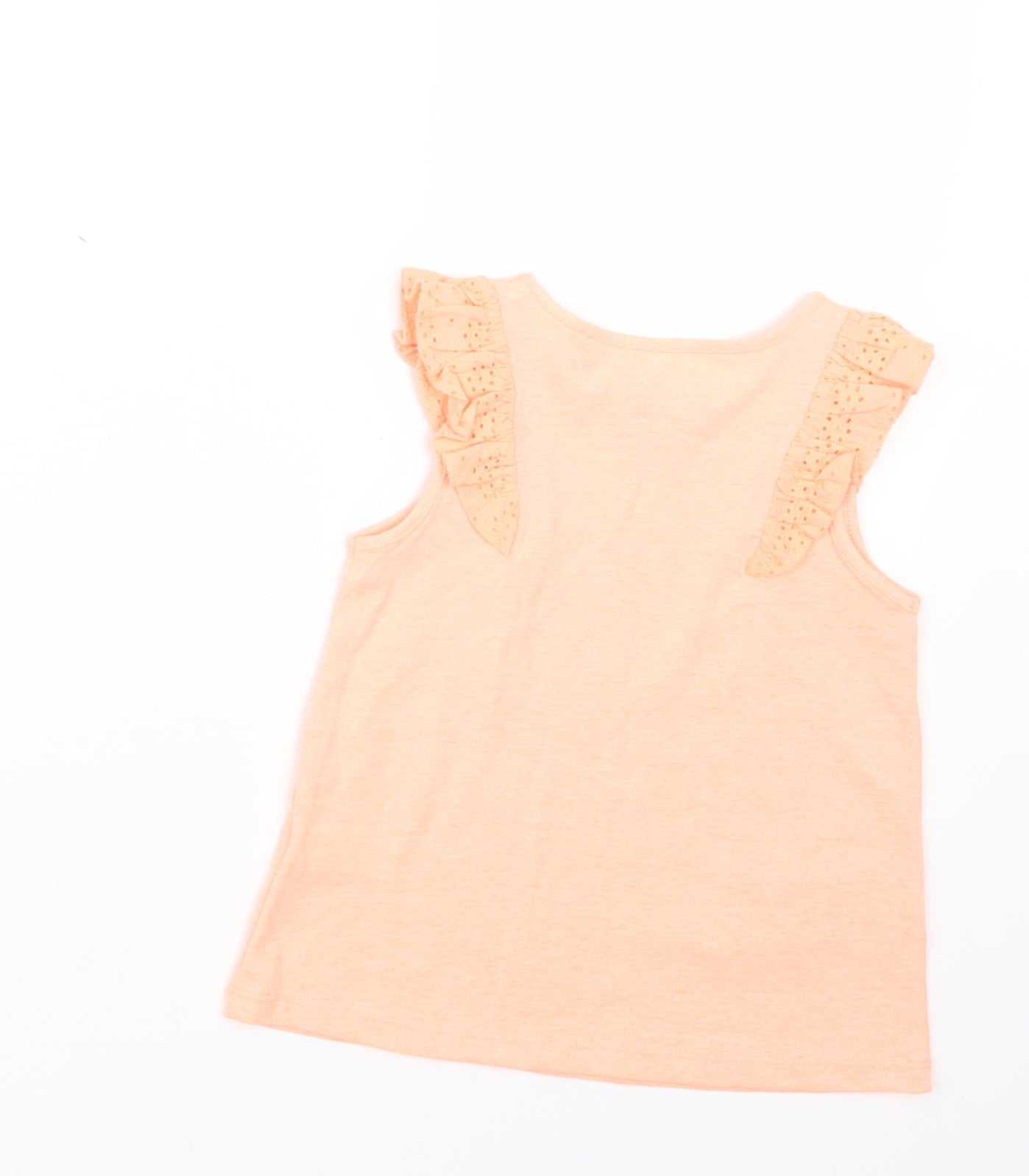 NEXT Girls Orange   Basic T-Shirt Size 2-3 Years  - Neon