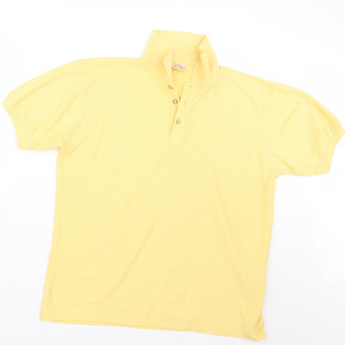 Casual Club Mens Yellow    Polo Size L