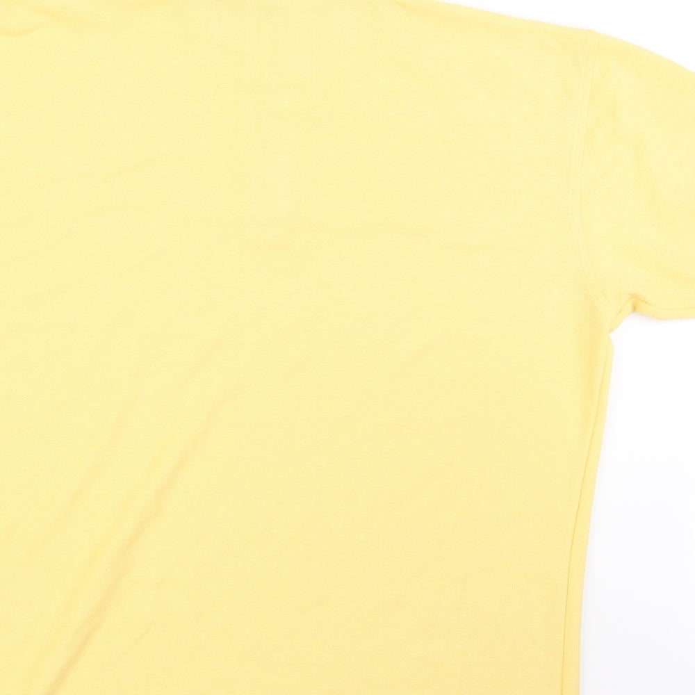 Casual Club Mens Yellow    Polo Size L
