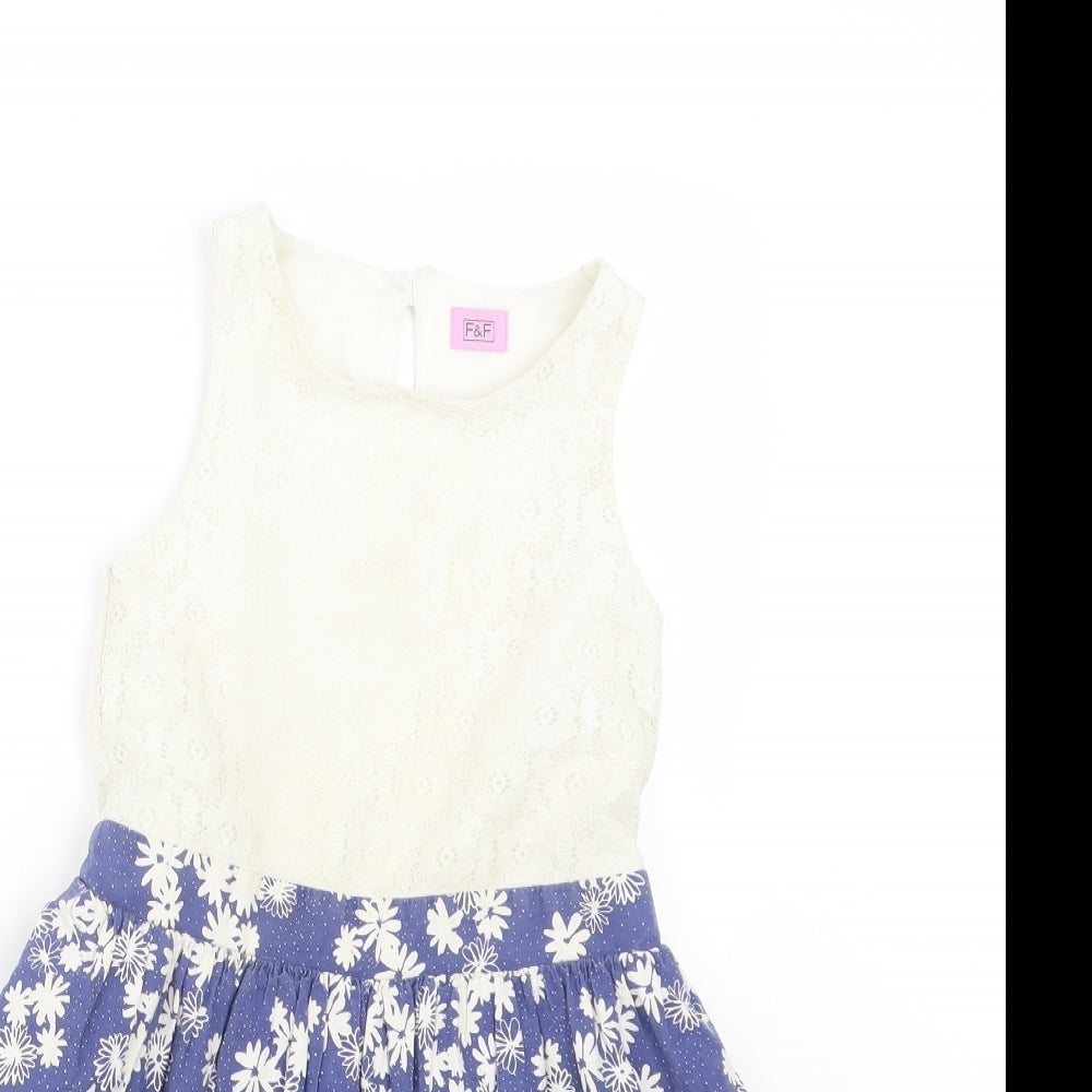 F&F Girls Blue   A-Line  Size 6-7 Years