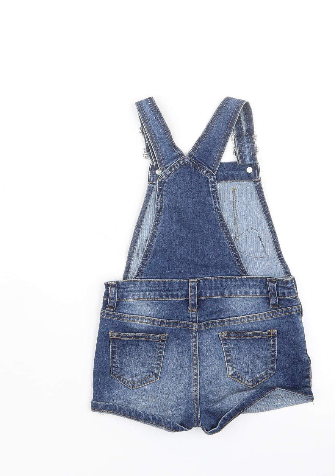 Denim Co. Girls Blue  Denim Dungaree One-Piece Size 4-5 Years