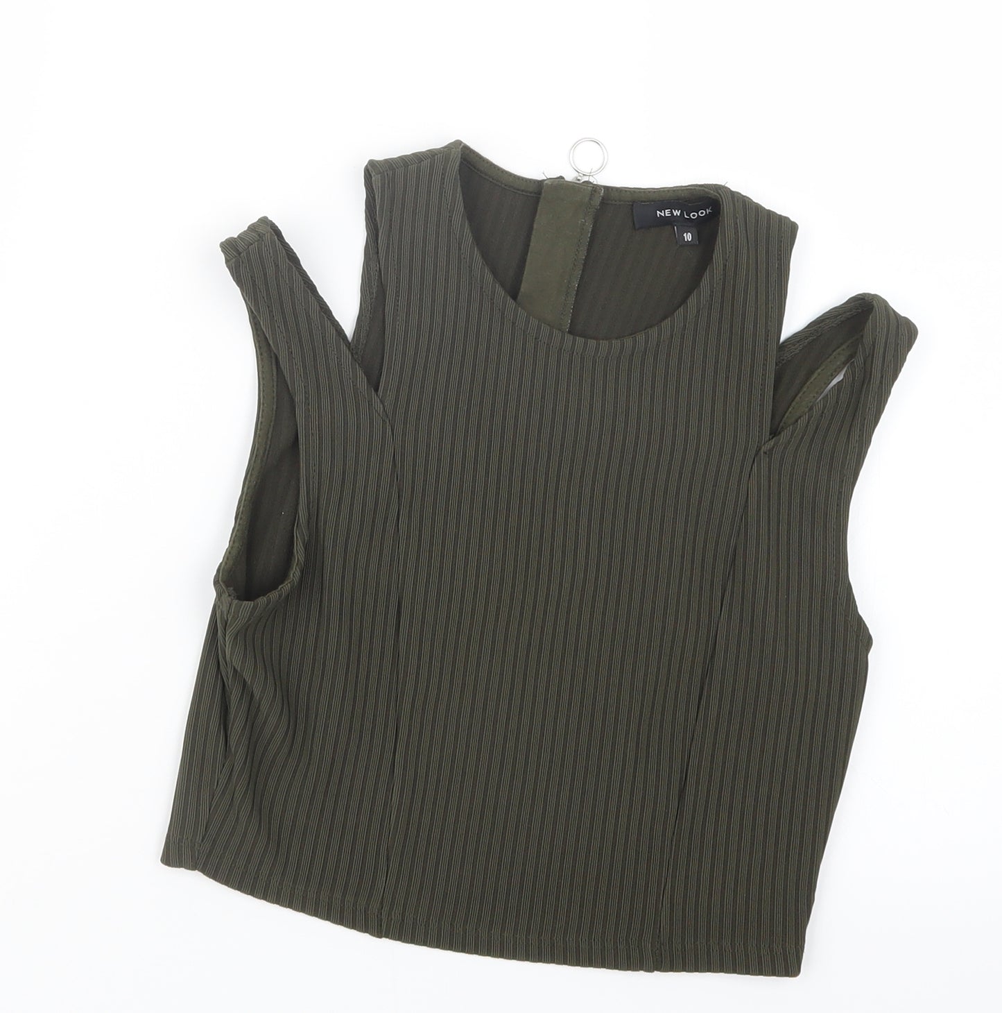 New Look Womens Green   Cropped T-Shirt Size 10