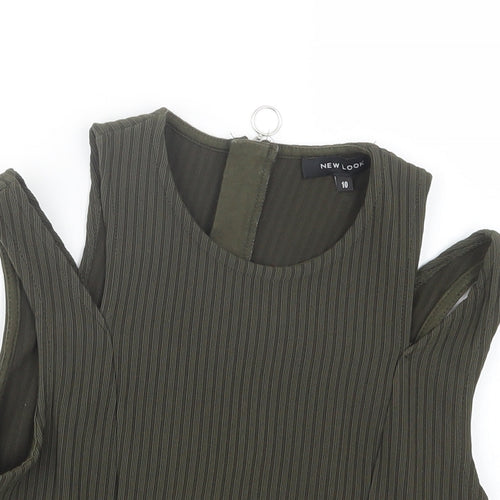 New Look Womens Green   Cropped T-Shirt Size 10
