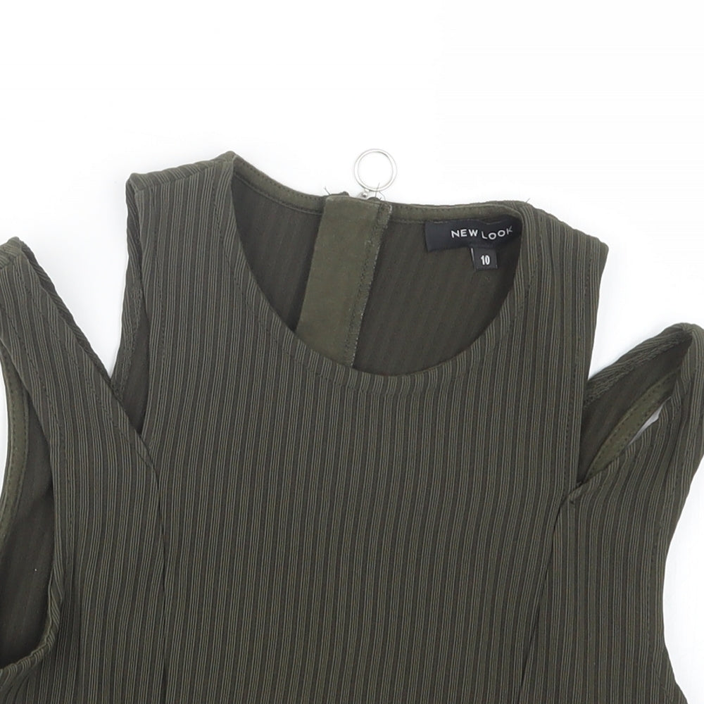 New Look Womens Green   Cropped T-Shirt Size 10