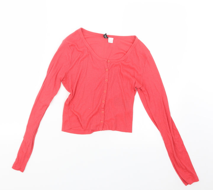 Divided by H&M Womens Pink   Basic Button-Up Size S