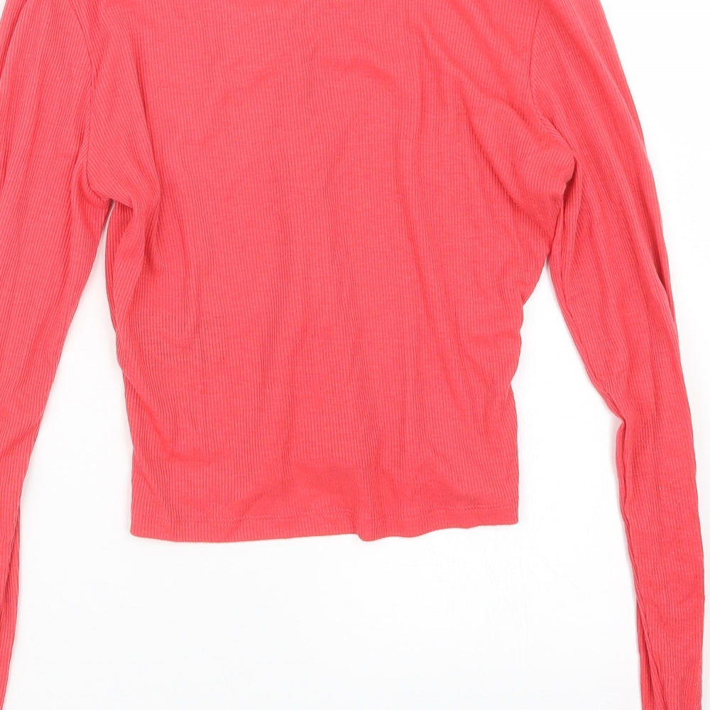 Divided by H&M Womens Pink   Basic Button-Up Size S