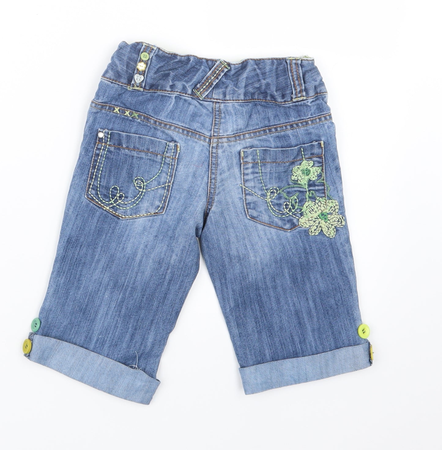 NEXT Girls Blue  Denim Cropped Jeans Size 6 Years