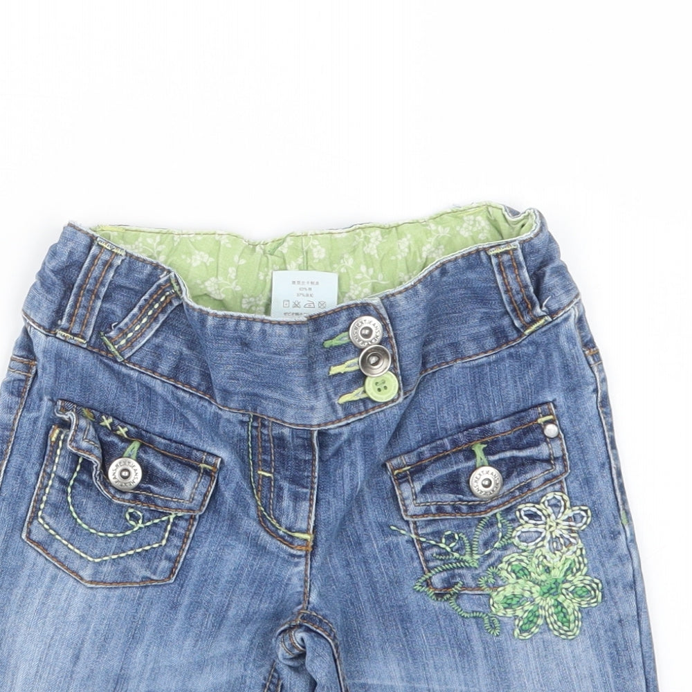 NEXT Girls Blue  Denim Cropped Jeans Size 6 Years