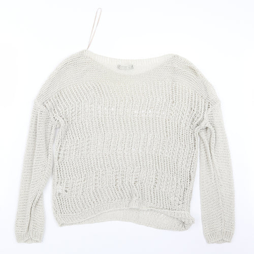 George Womens White  Knit Pullover Jumper Size 18