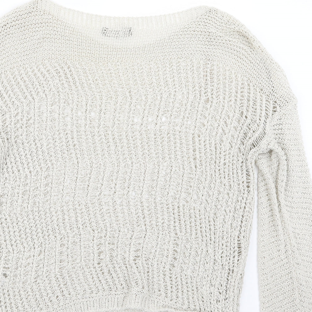 George Womens White  Knit Pullover Jumper Size 18