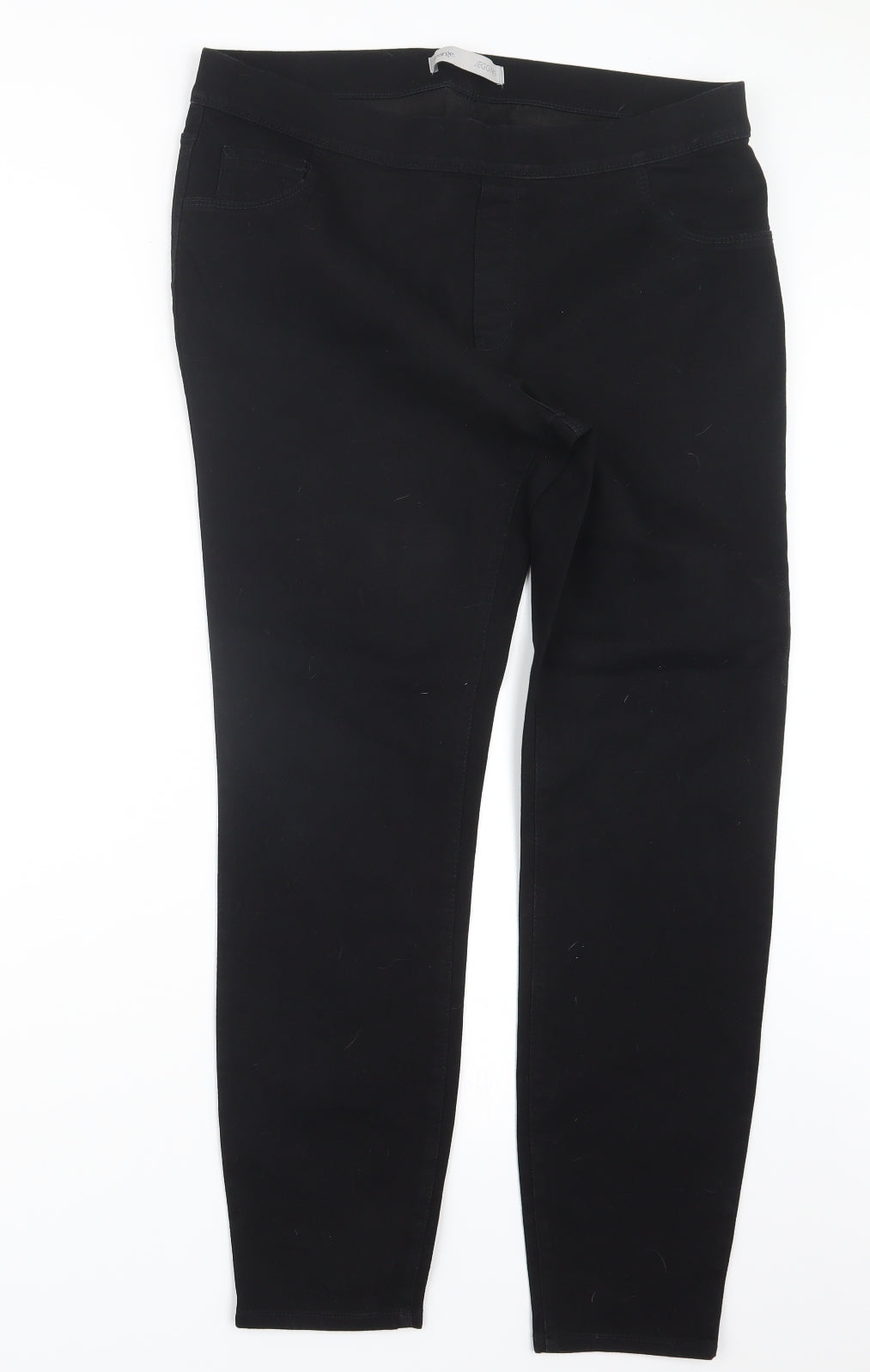 George Womens Black  Denim Jegging Jeans Size 16 L28 in