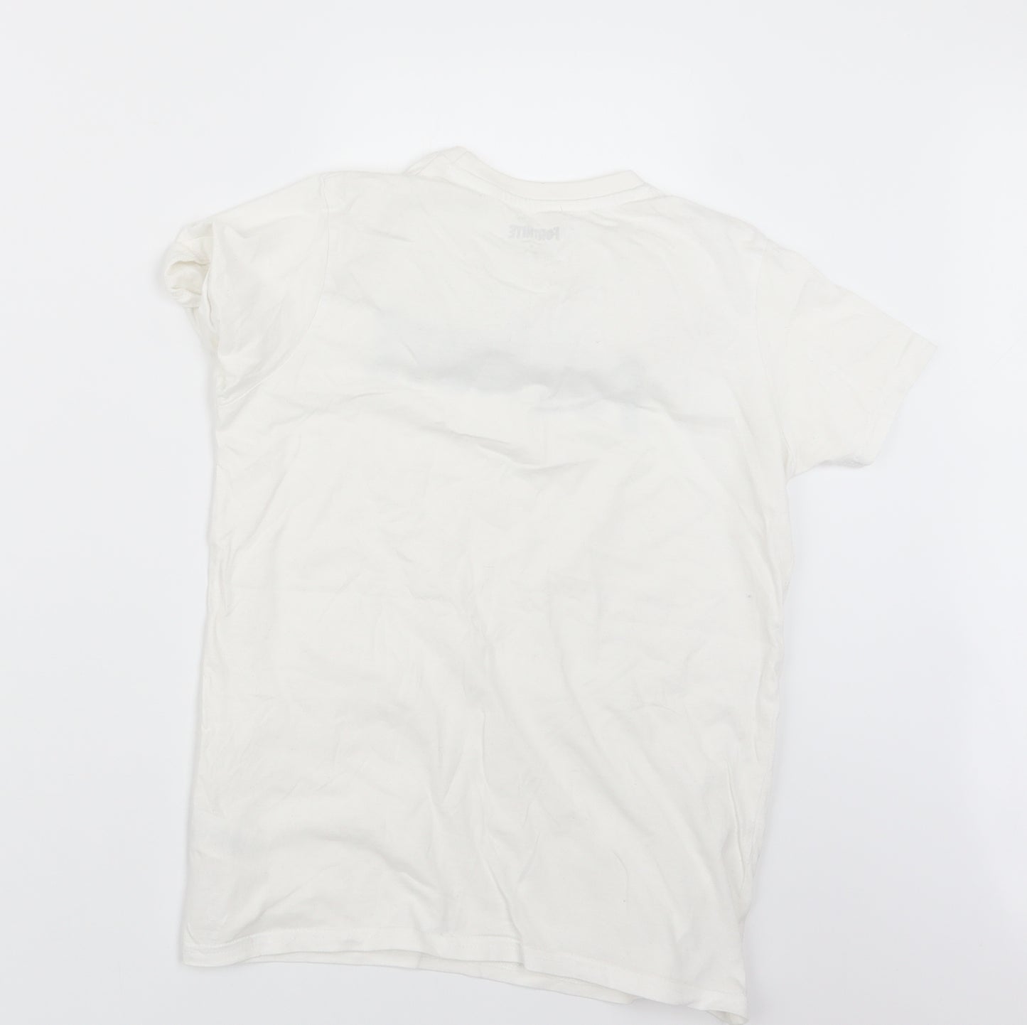 Primark Boys White   Basic T-Shirt Size M  - Fortnite