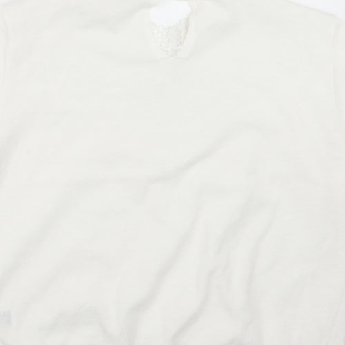 Marks and Spencer Womens White  Knit Pullover Jumper Size 14