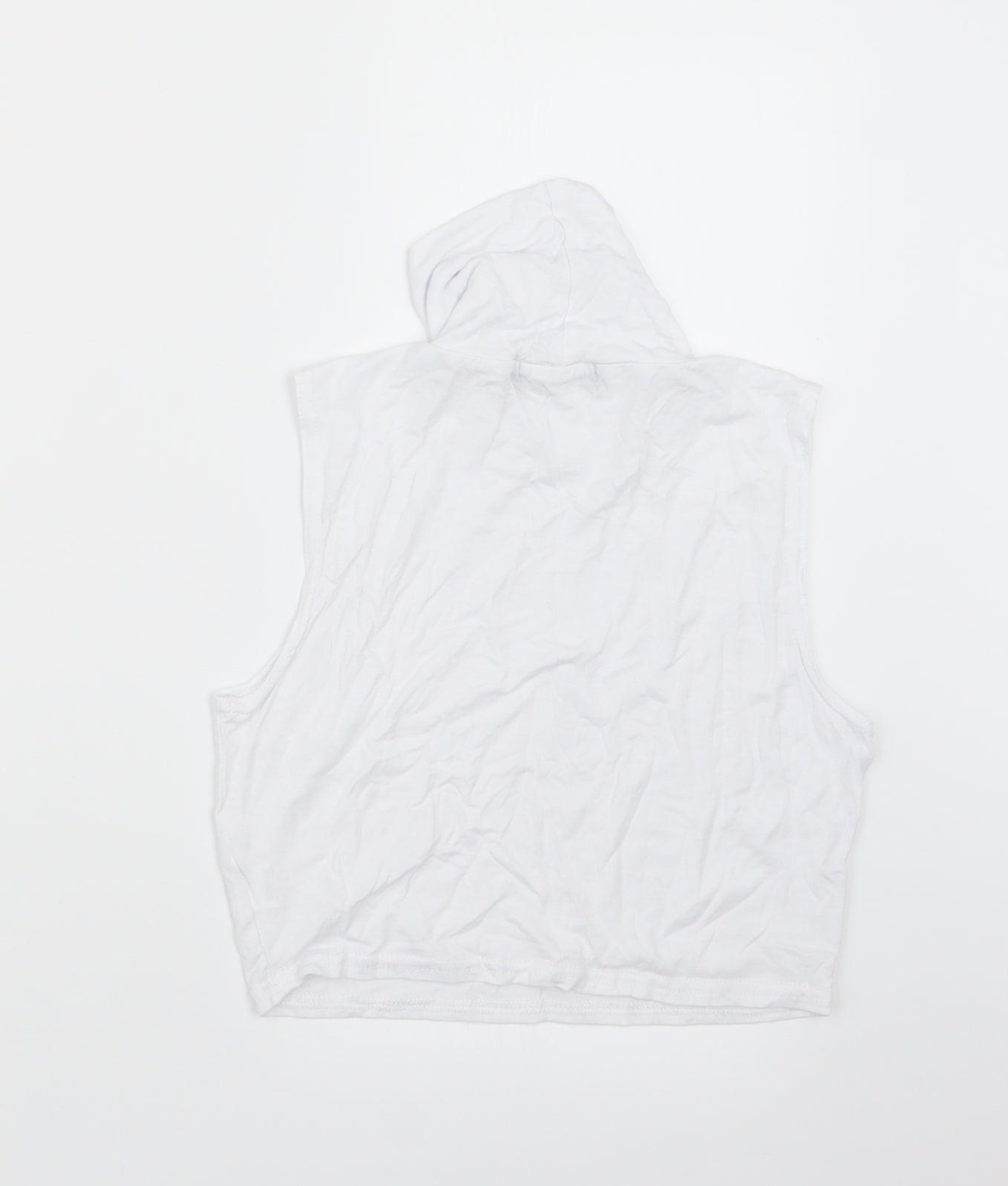 PRETTYLITTLETHING Womens White   Cropped T-Shirt Size 8