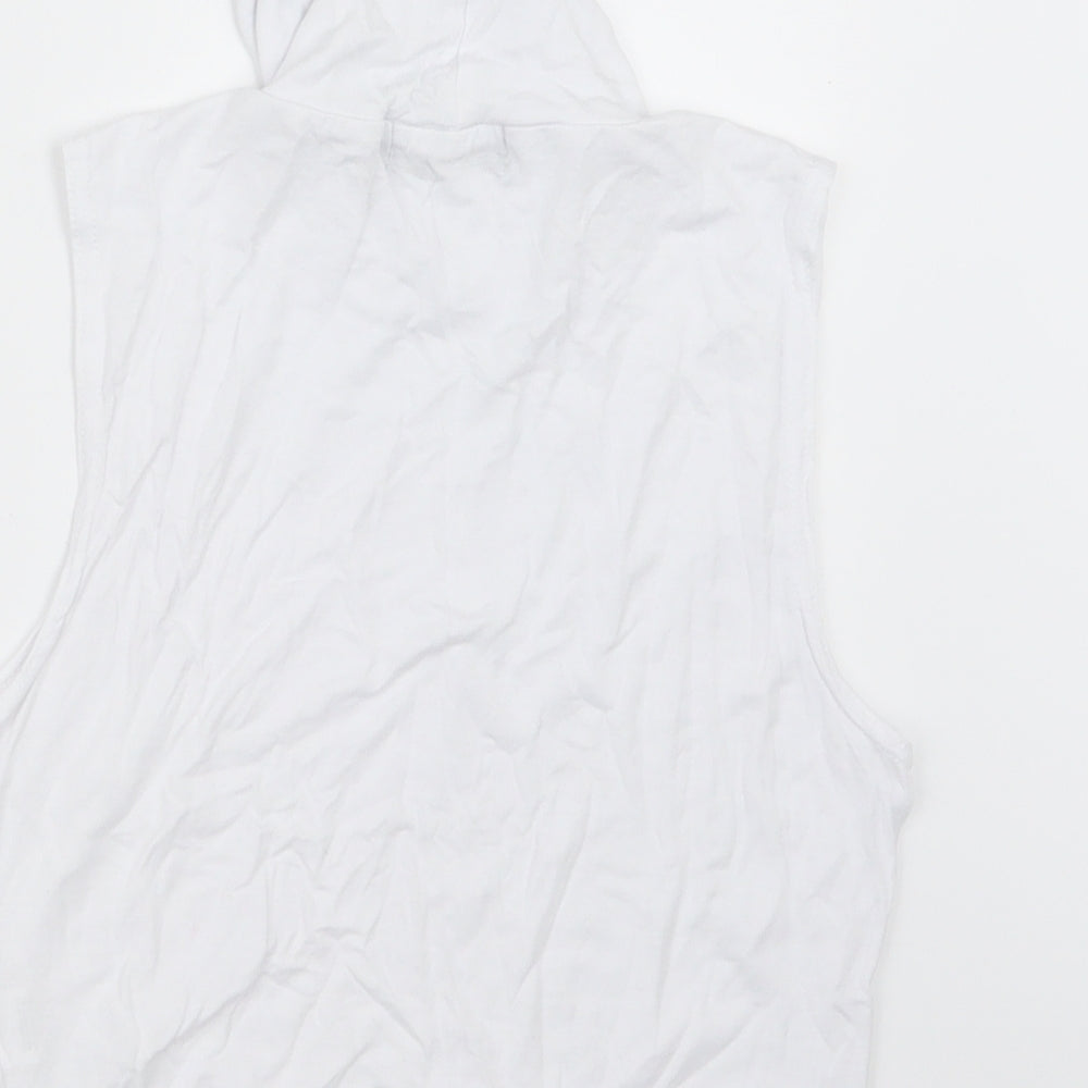 PRETTYLITTLETHING Womens White   Cropped T-Shirt Size 8