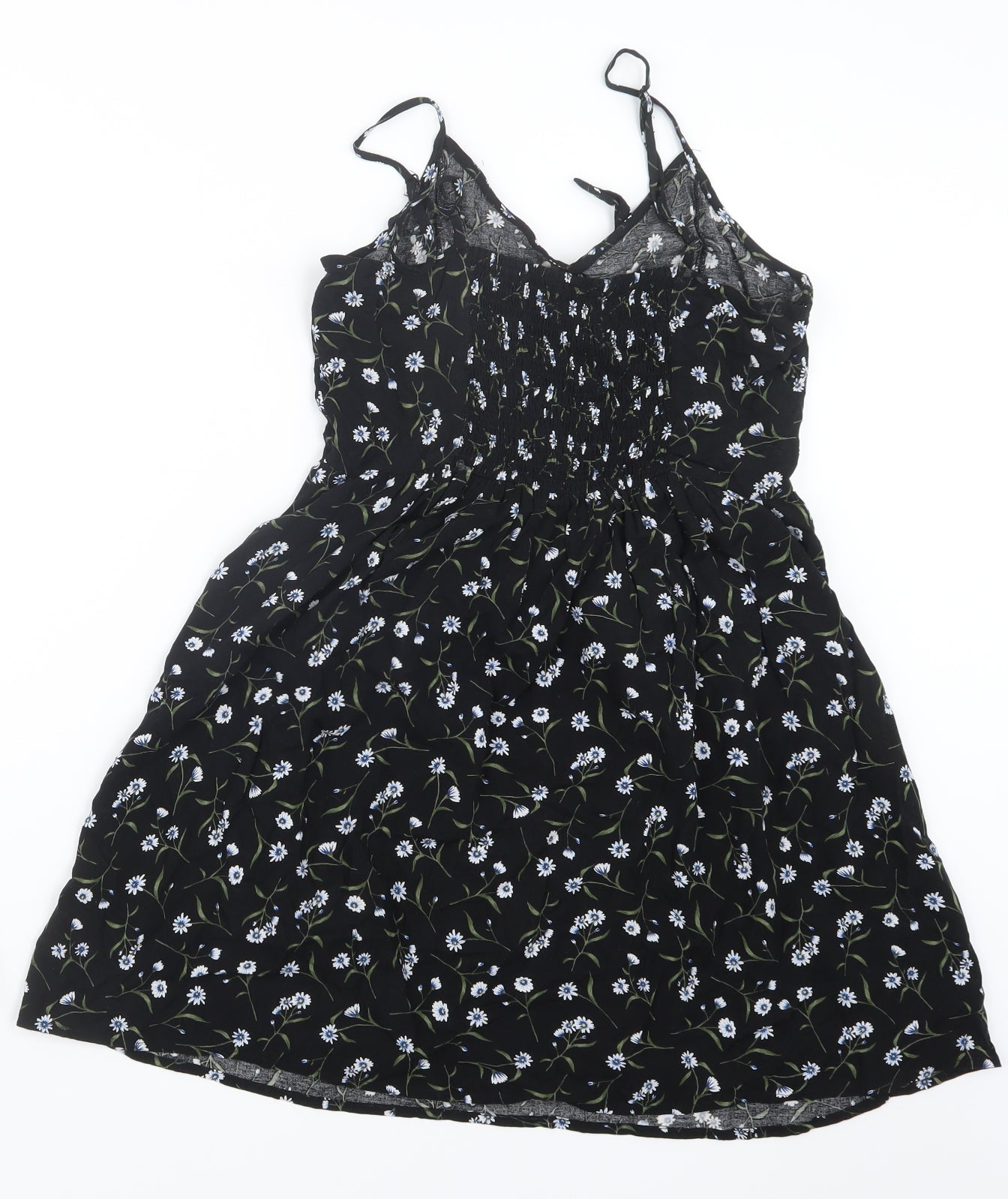 Divided by H&M Womens Black Floral  Mini  Size 10