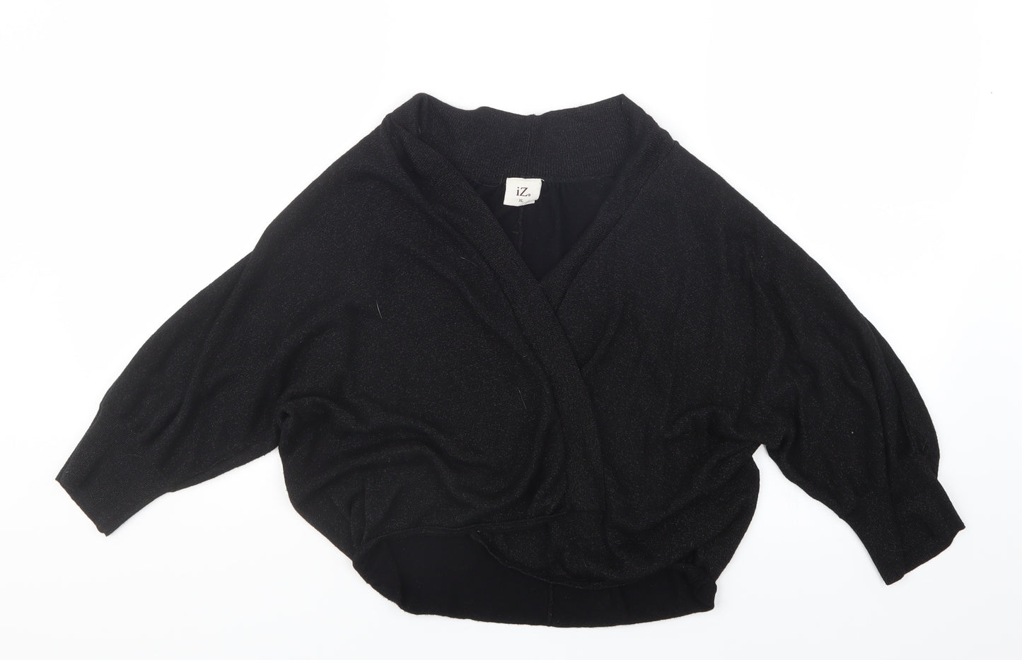 iz Womens Black   Cardigan Jumper Size XL