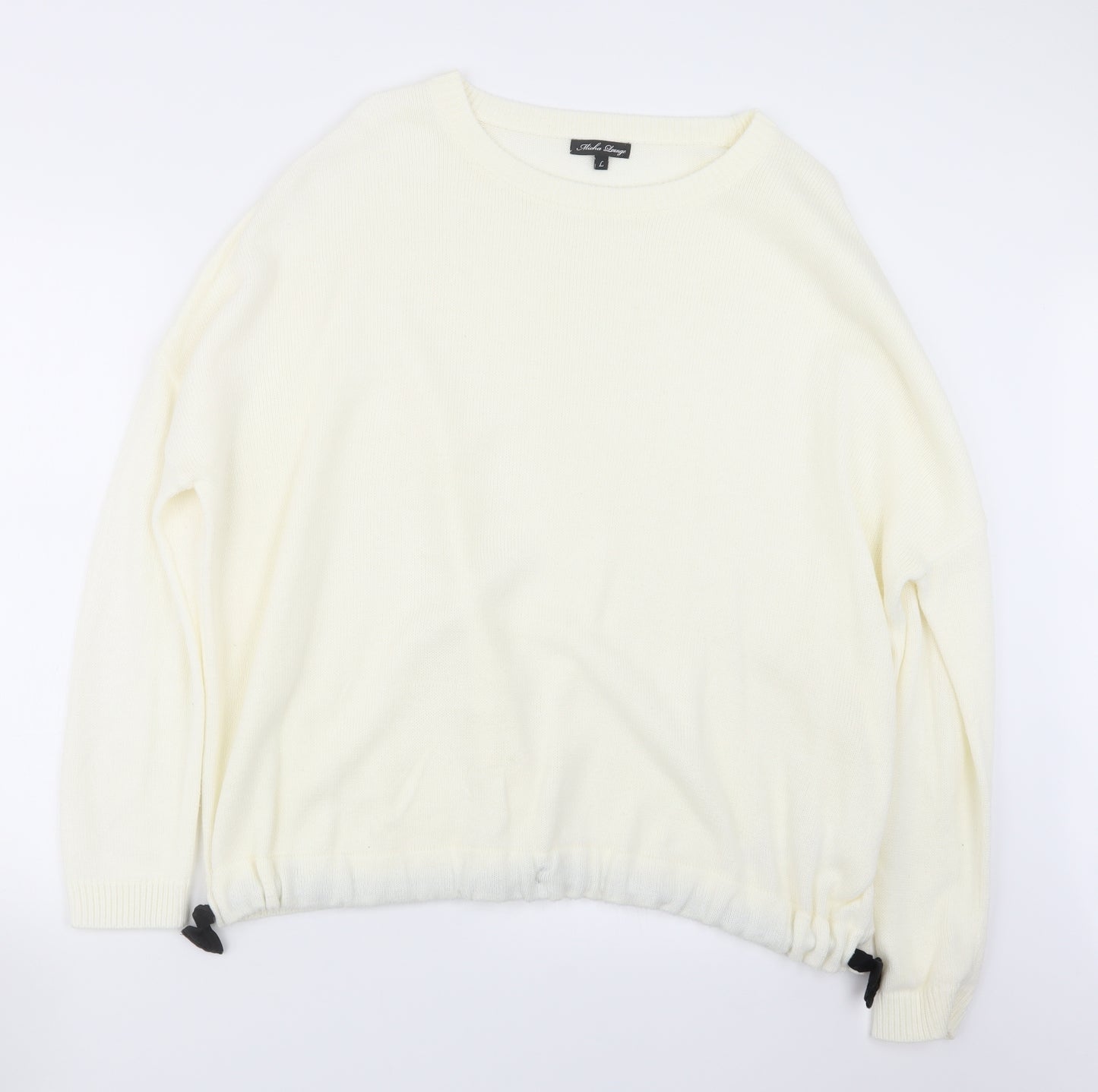 Micha Lounge Womens Ivory  Knit Pullover Jumper Size L