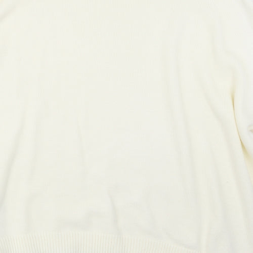 Micha Lounge Womens Ivory  Knit Pullover Jumper Size L